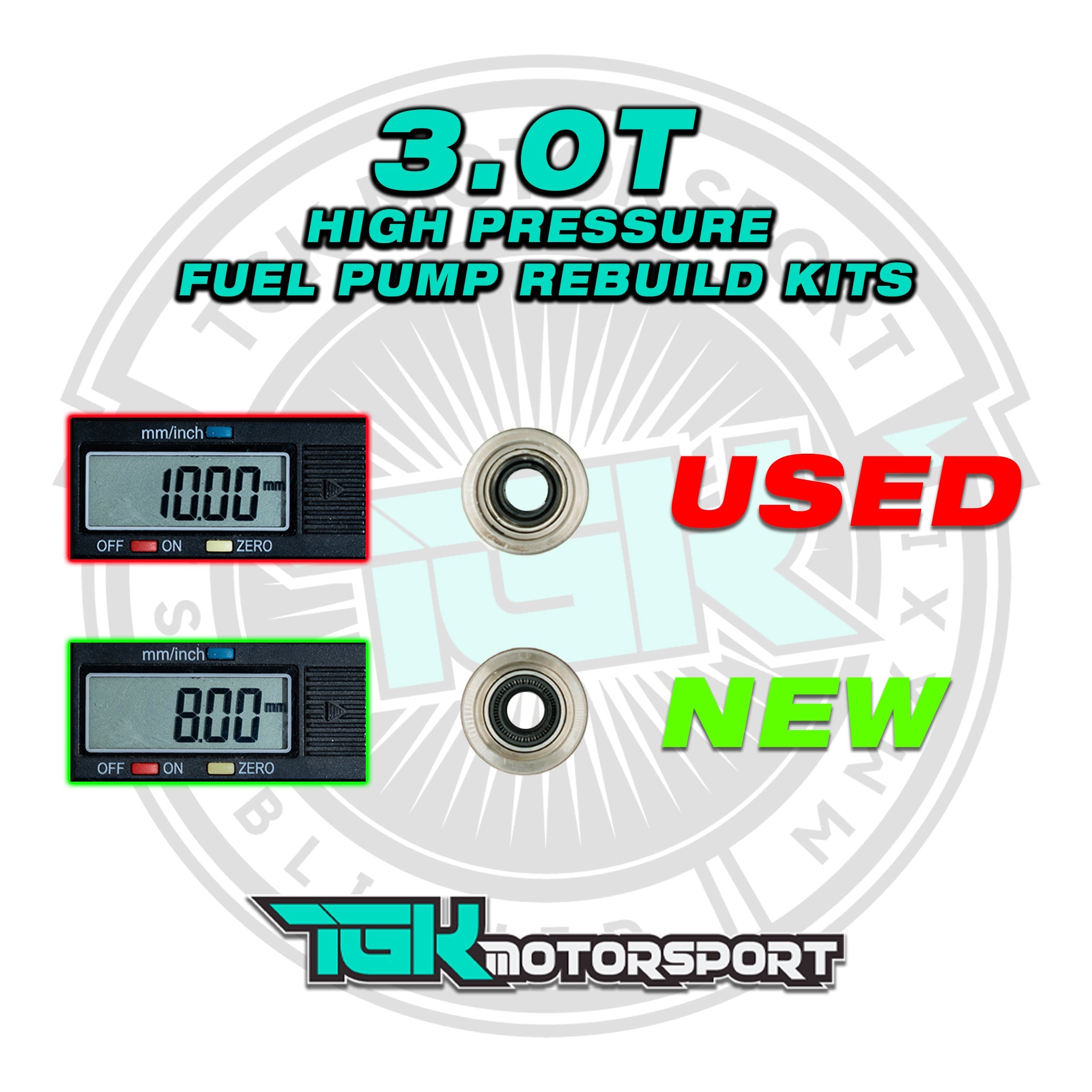 TGK Motorsport  High Pressure Fuel Pump Seal Rebuild Kit - Audi EA837 3.0T Supercharged / EA888 2.0T
